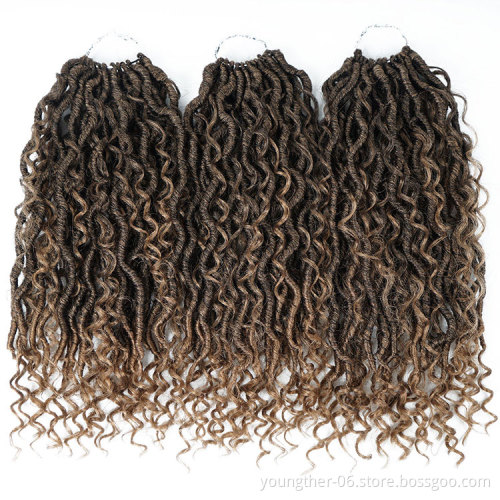 River Locs Crochet Braids Twist Hair Natural Deep Faux Locs Crochet Hair Braids Twist Pre-Looped Synthetic Hair Extension